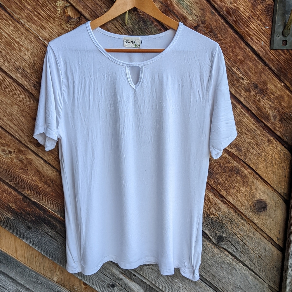 Papa of Vancouver bright white jersey short sleeve t XL